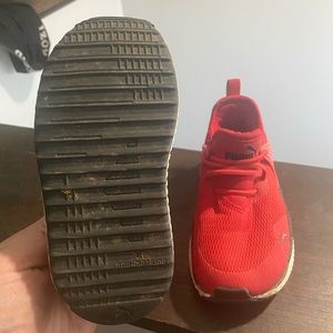 Red puma toddler shoes